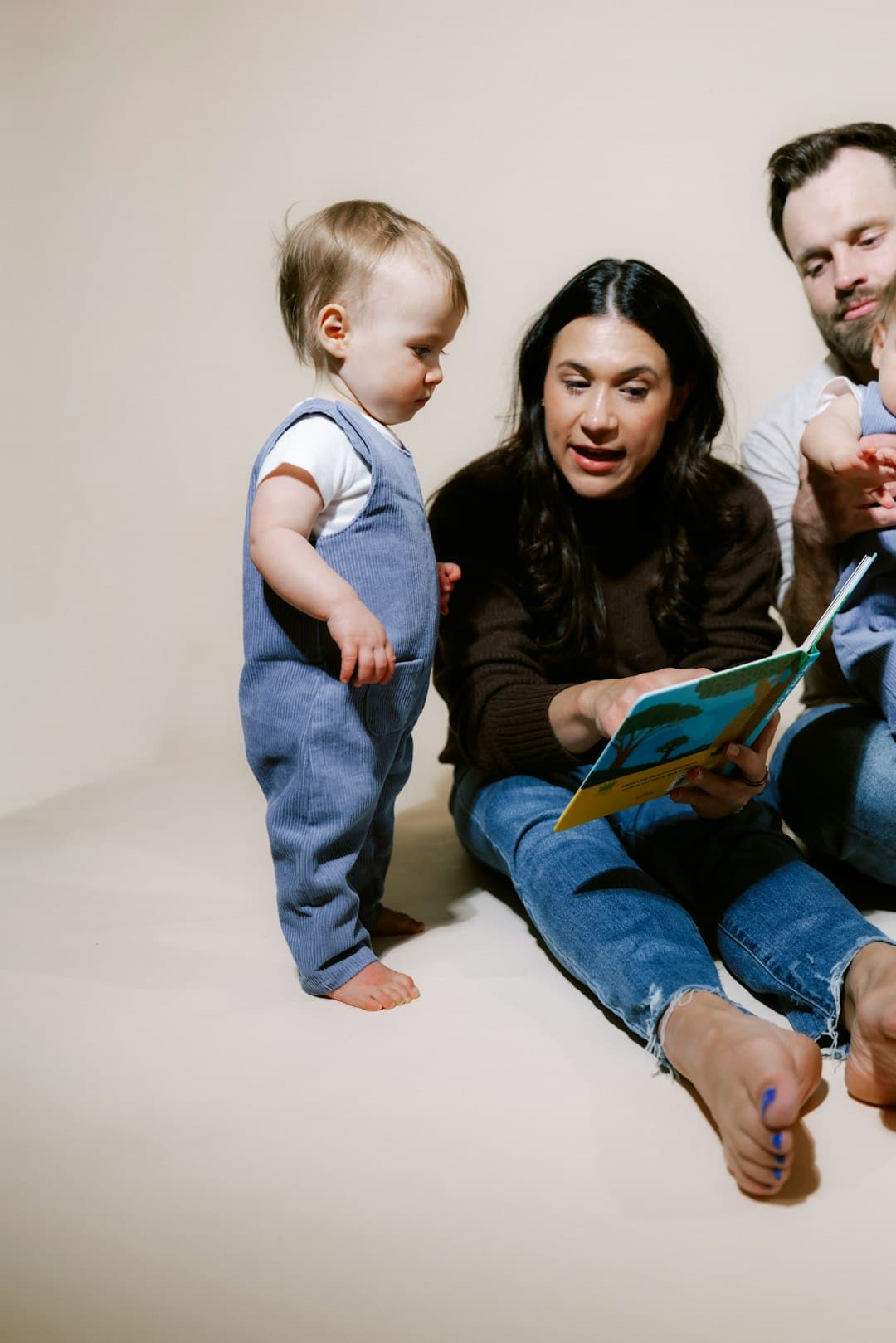 Parent and child reading together